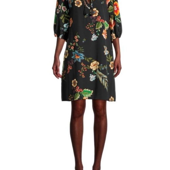 Johnny Was Zorya Printed Floral Mini Dress Size Medium - Picture 2 of 7